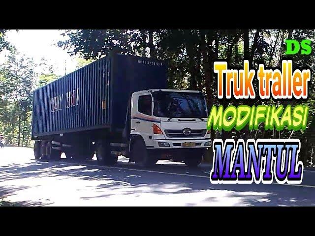 RAME!!! TRUCK TRAILER vs TRUK KONTAINER PANJANG TRUK TRONTON SCANIA UD QUESTER ISUZU GIGA HINO