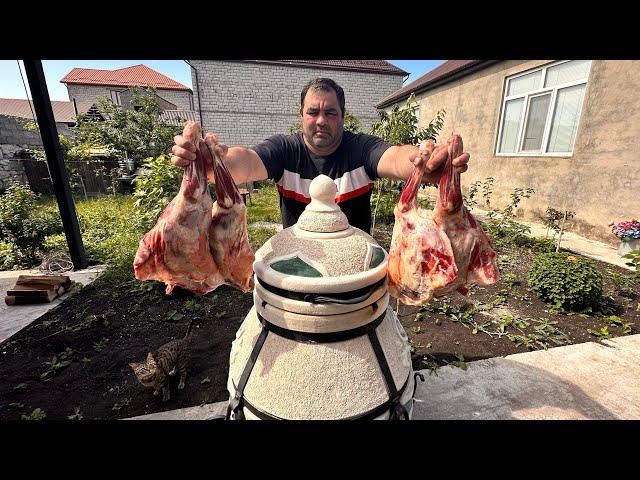 I bought a Tandoor oven. Lamb meat in a tandoor for the whole family
