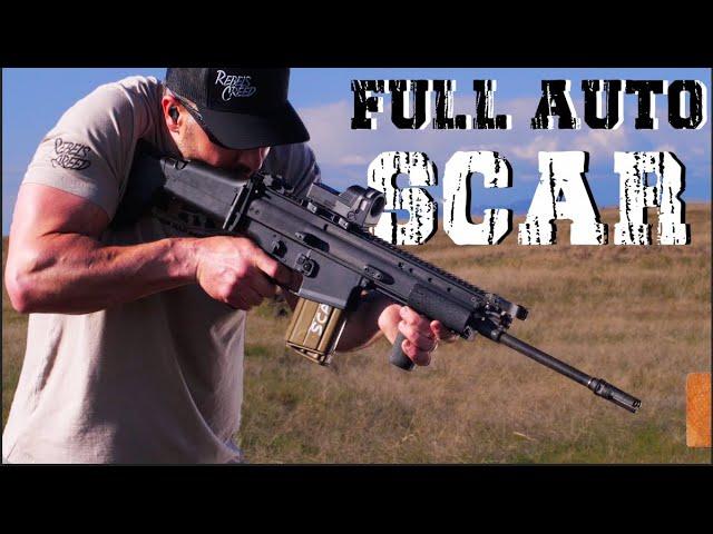 Full Auto SCAR 17 blasts Ballistic Dummy in SLOW MOTION!