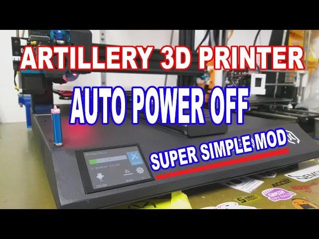 Artillery SideWinder X1 3D Printer  - SUPER SIMPLE AUTO POWER OFF MOD