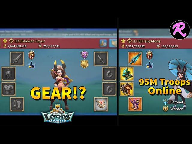 Why doesn't this castle have gear? | 95m Troops, Online, 5 Minute, 28 Rallies - Lords Mobile