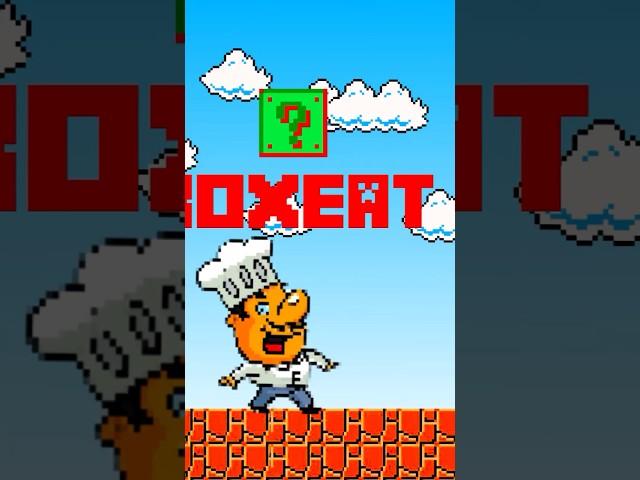 Еда пиксельная анимация как Супер Марио игра / Food pixel animation like Super Mario game