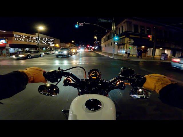 Harley Davidson 48 Night Ride | Pure Engine Sound Only