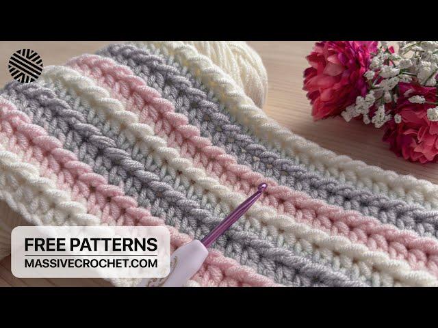 SUPER-DUPER EASY & UNUSUAL Crochet Pattern for Beginners! ️ Crochet Stitch for Baby Blanket & Bag