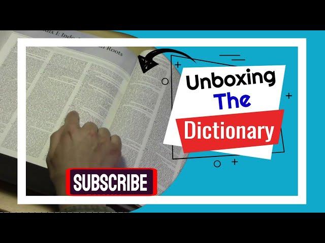 Unboxing The American Heritage Dictionary