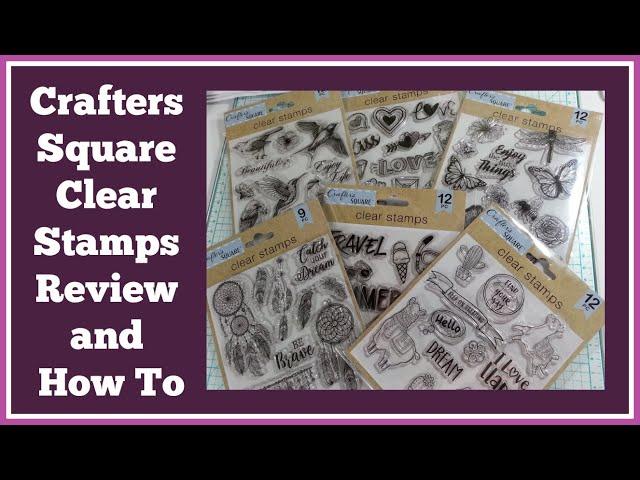 Dollar Tree Crafters Square Clear Stamps How to and Review