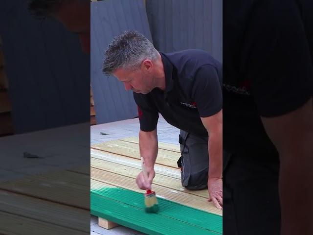 Painting Brand New Decking Planks #Shorts #Decking #DIY #Home #homedecor #diyprojects #tutorial