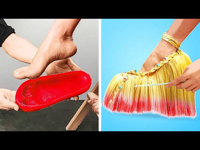 DIY Shoe Transformation  Tricks to Make High Heels And Designer Shoes