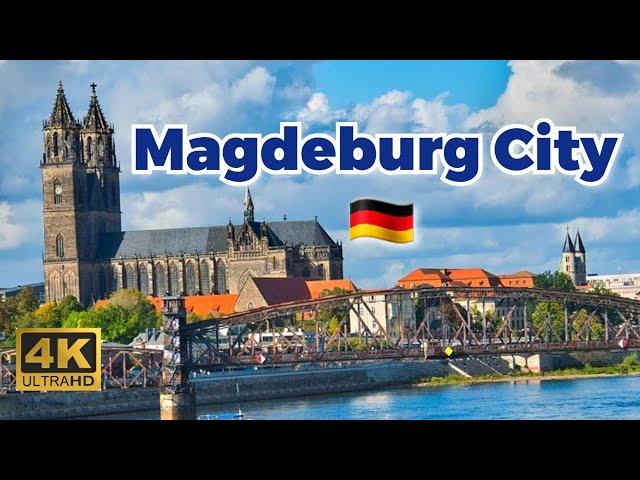 4k Germany City Magdeburg  Walk in Tour 4k Ultra HD Walking Tour 60fps Video 2023