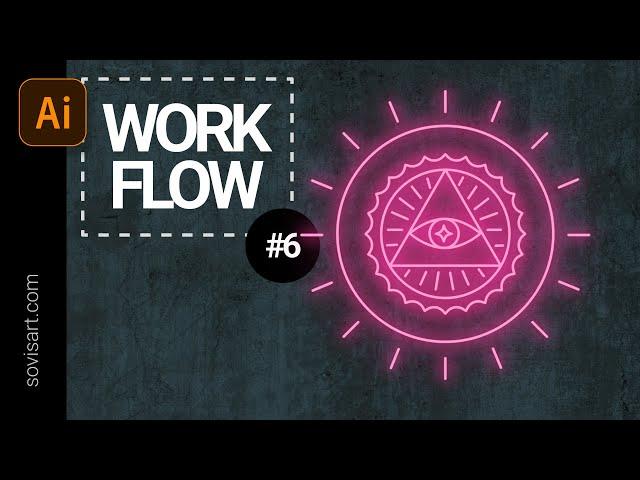 EP-6 Daily workflow neon signs creation in Adobe Illustrator