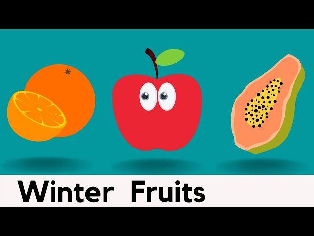 10 Winter Fruits Names With Spelling | Easy Spelling Words