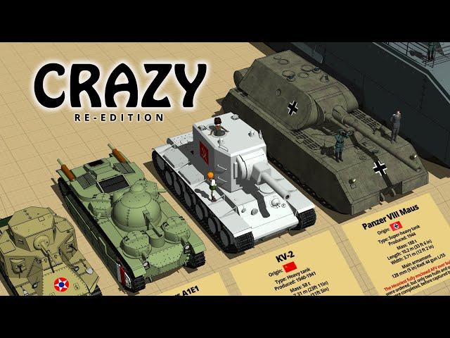 Crazy Looking Tanks Size Comparison 3D