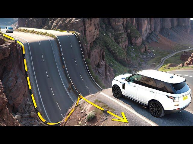 Cars vs Giant Dip ▶️ BeamNG Drive