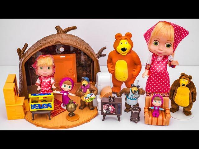 Satisfying with Unboxing Cute Masha and the Bear Fun Camping Adventure Trip Playset  Review Toys