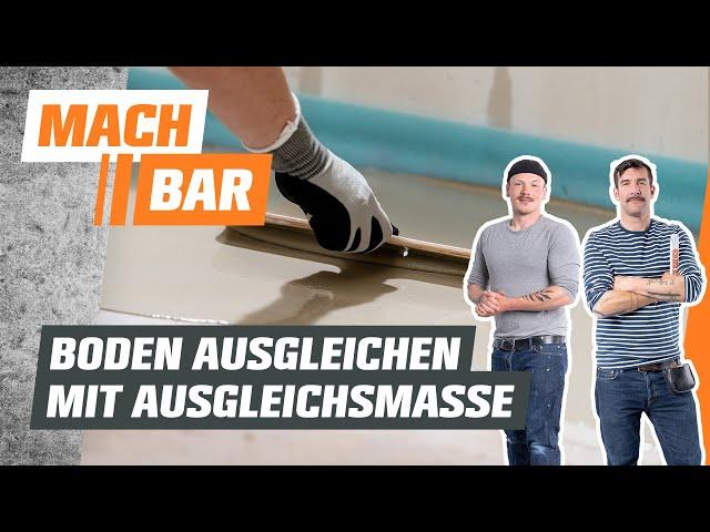 Boden ausgleichen mit Ausgleichsmasse | OBI