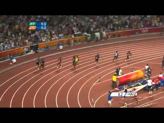 3rd 200m World Record - Usain Bolt 2008 Beijing 19.30