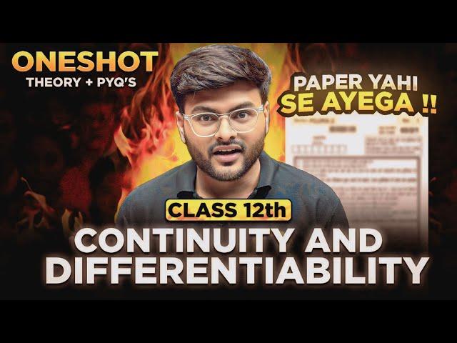Continuity and Differentiability One Shot I Cont and Diff By Ashish Sir I Class 12 I Class 12 Math
