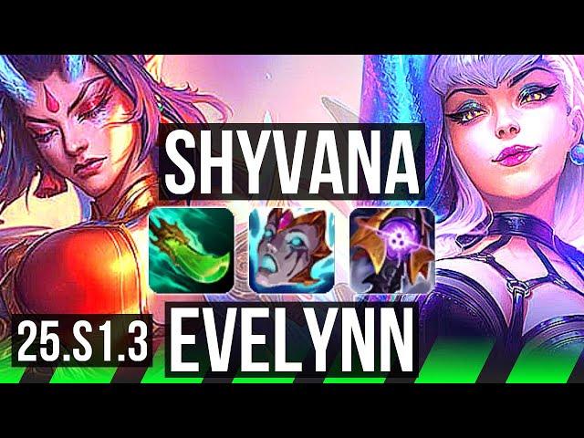 SHYVANA vs EVELYNN (JGL) | 70% winrate | EUW Diamond | 25.S1.3