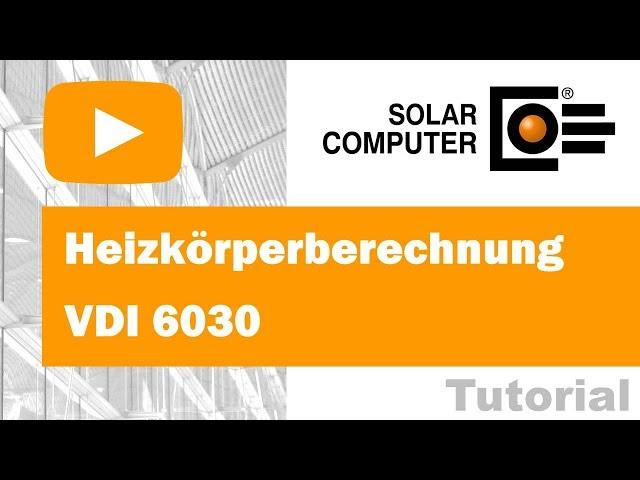 Heizkörperberechnung VDI 6030