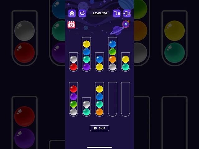 Level 280 - Ball Sort - Color Puzzle Master