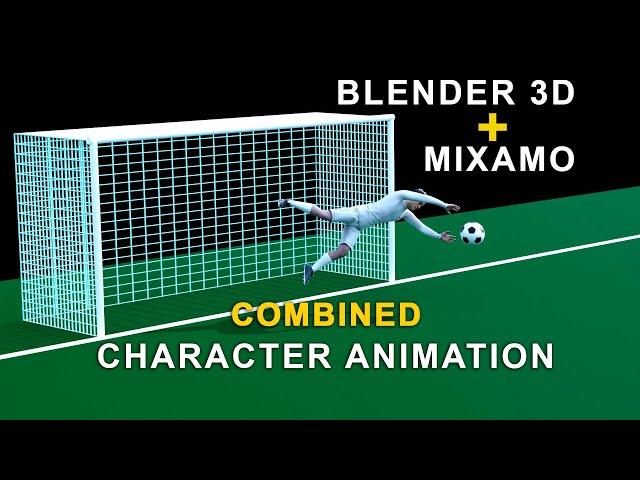 Blender 3D. Character animation with MIXAMO.