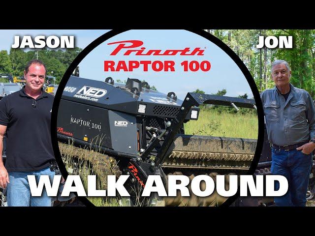 Prinoth Raptor 100 remote-controlled forestry mulching machine walk around with Jason and Jon.