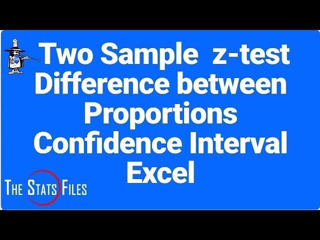 8.4.58 Construct Confidence Interval for Difference Between Two Proportions   Excel Calculator