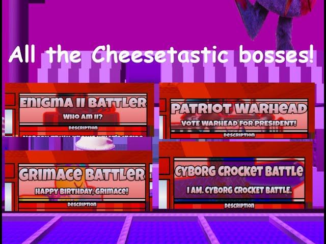 Roblox The Battle Bricks | Anniversary with Cheese | All the Tumore Bosses