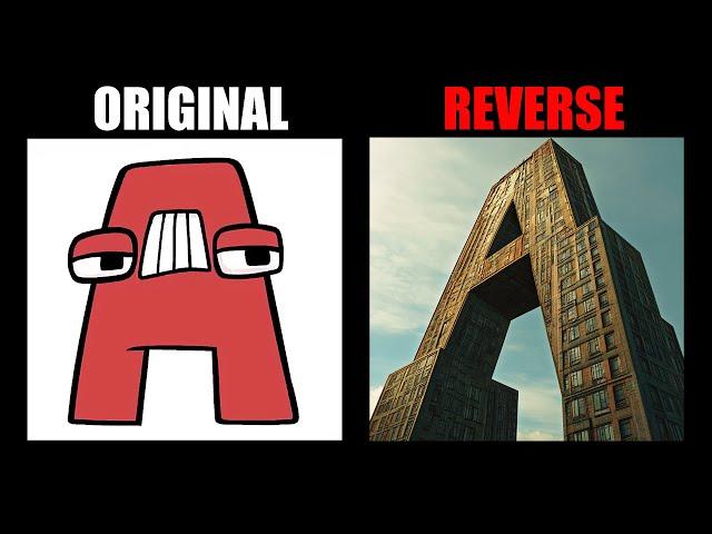 Reverse Alphabet Lore But In Symbols On Buildings (A-Z) - Alphabet Lore Meme Animation - TD Rainbow