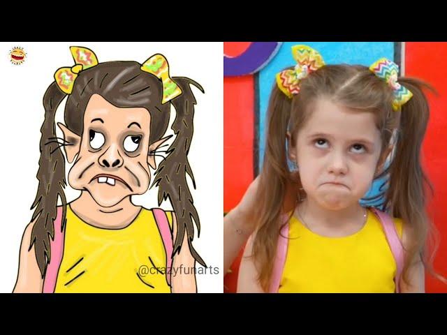 Eva and Friends School stories and Adventures Funny drawing meme | Crazy Funarts | Eva Bravo Play