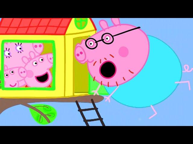 Peppa Pig English Episodes | Peppa Pig's Secret Word for Her Tree House: Daddy's Big Belly