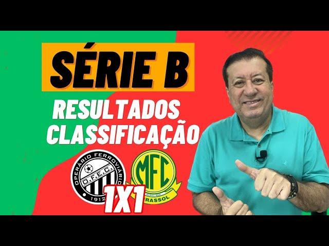 OPERÁRIO E MIRASSOL FICAM NO EMPATE NA ABERTURA DA PENÚLTIMA RODADA DA SÉRIE B! JOGOS/CLASSIFICAÇÃO