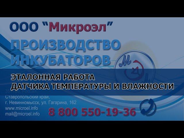 Эталонная работа датчика в фермерском инкубаторе Микроэл