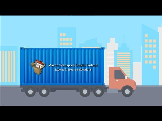 2D Explainer Video Animation Freight and International Moving Company Ireland