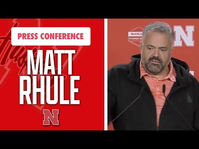 Nebraska Football Head Coach Matt Rhule meets with the media on Friday I HuskerOnline I GBR