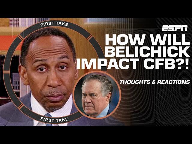 Stephen A. says UNC hiring Bill Belichick is 'BENEATH HIM'  How does this impact CFB?! | First Take