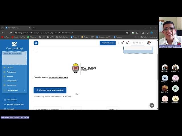 Capacitación sobre Tipos de Foros y su configuración (Video Completo) - Campus Virtual - UNAH-CUROC