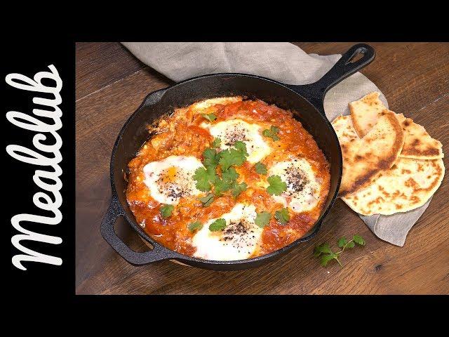 Shakshuka I pochierte Eier in Tomatensoße I schnelles Pfannenbrot I  MealClub