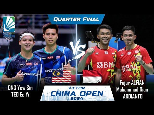 LIVE SCORE | ONG Yew Sin /TEO Ee Yi vs Fajar ALFIAN /Muhammad Rian ARDIANTO | China Open 2024