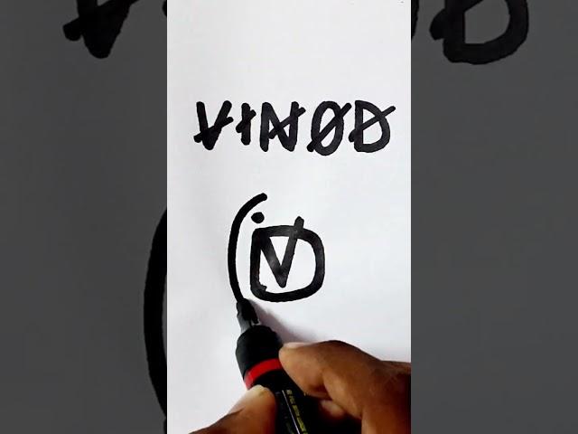 Logo Name vinodComment your NamesName Drawing #vinod #shorts #short #viral #logo