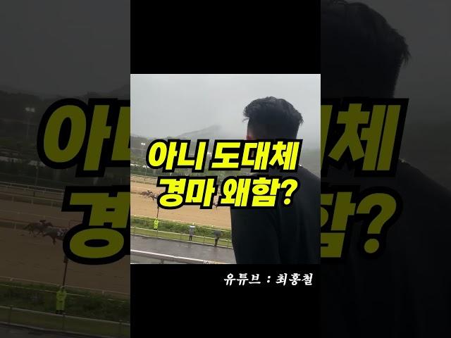 아니 도대체 경마를 왜 합니까? 이거 ? 저는 진짜 이해가 너무....