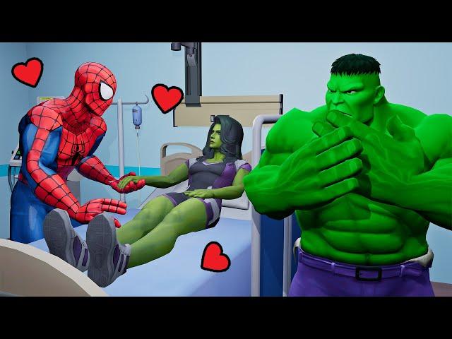 Hulk x Spider Man in Granny Hopital | Funny Horror Animation