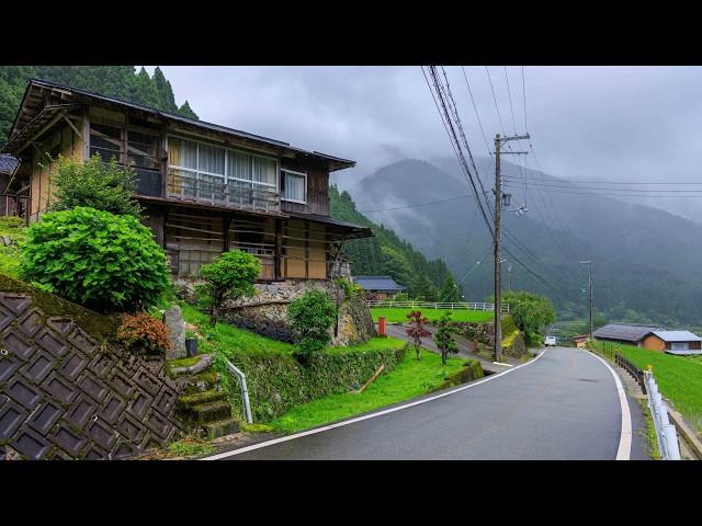 Rainy Season Walk in Beautiful Mountain Village | Kawakami, Japan 4K Rural Afternoon Ambience