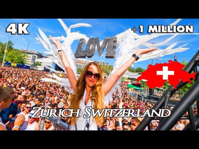 Zürich Street Parade 2024: 1 Million People Party by Lake Zurich  | 4K Festival Highlights