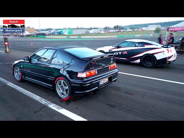 650HP Honda CRX Turbo AWD - Drag Racing!