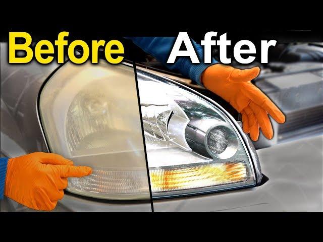 How To Restore Headlights PERMANENTLY ( Better Than a BRAND NEW Headlight )