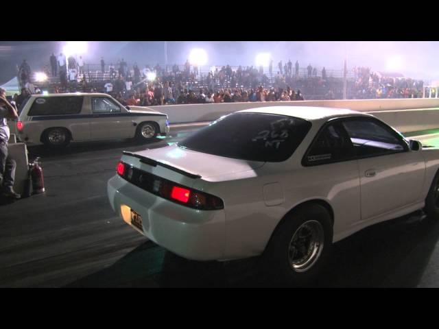 2JZ NISSAN 240SX TAKES DOWN COCKEY MUSCLE CARS