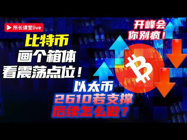 比特幣先看震蕩再看方向 | BTC關鍵點及假突破點標記 | 以太幣2610看支撐？|