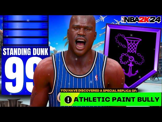 99 STANDING DUNK + 97 BLOCK + 90 DUNK SHAQ BUILD CAN DO EVERYTHING! BEST CENTER BUILD IN NBA2K24!