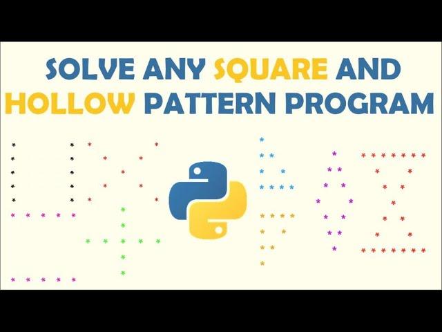 How to solve Square and Hollow pattern programs in Python